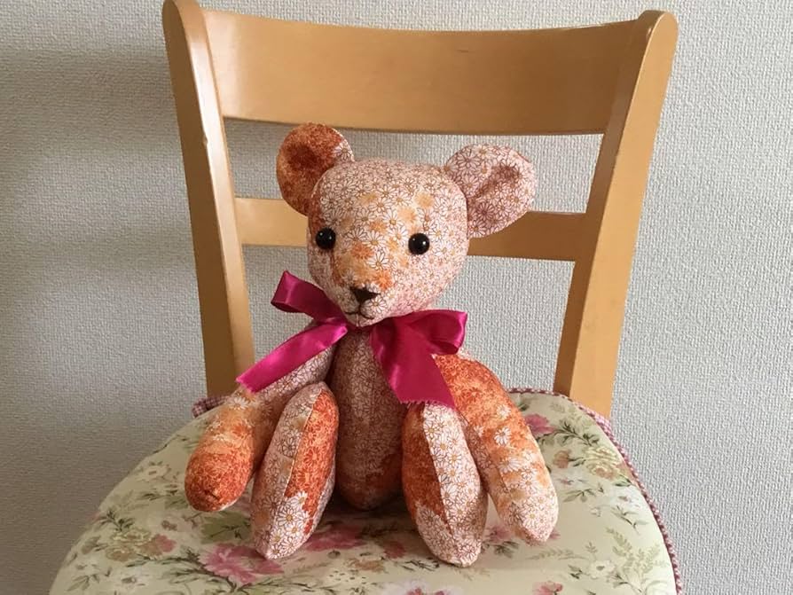 和柄桜着物生地JPN SAKURAベアぬいぐるみ36cm